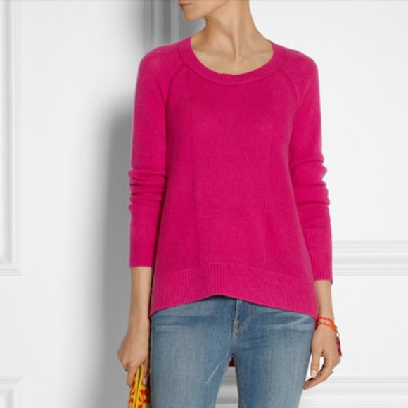 Diane von Furstenberg 100% cashmere sweater in hot pink. Size P (fits S). - Picture 4 of 8